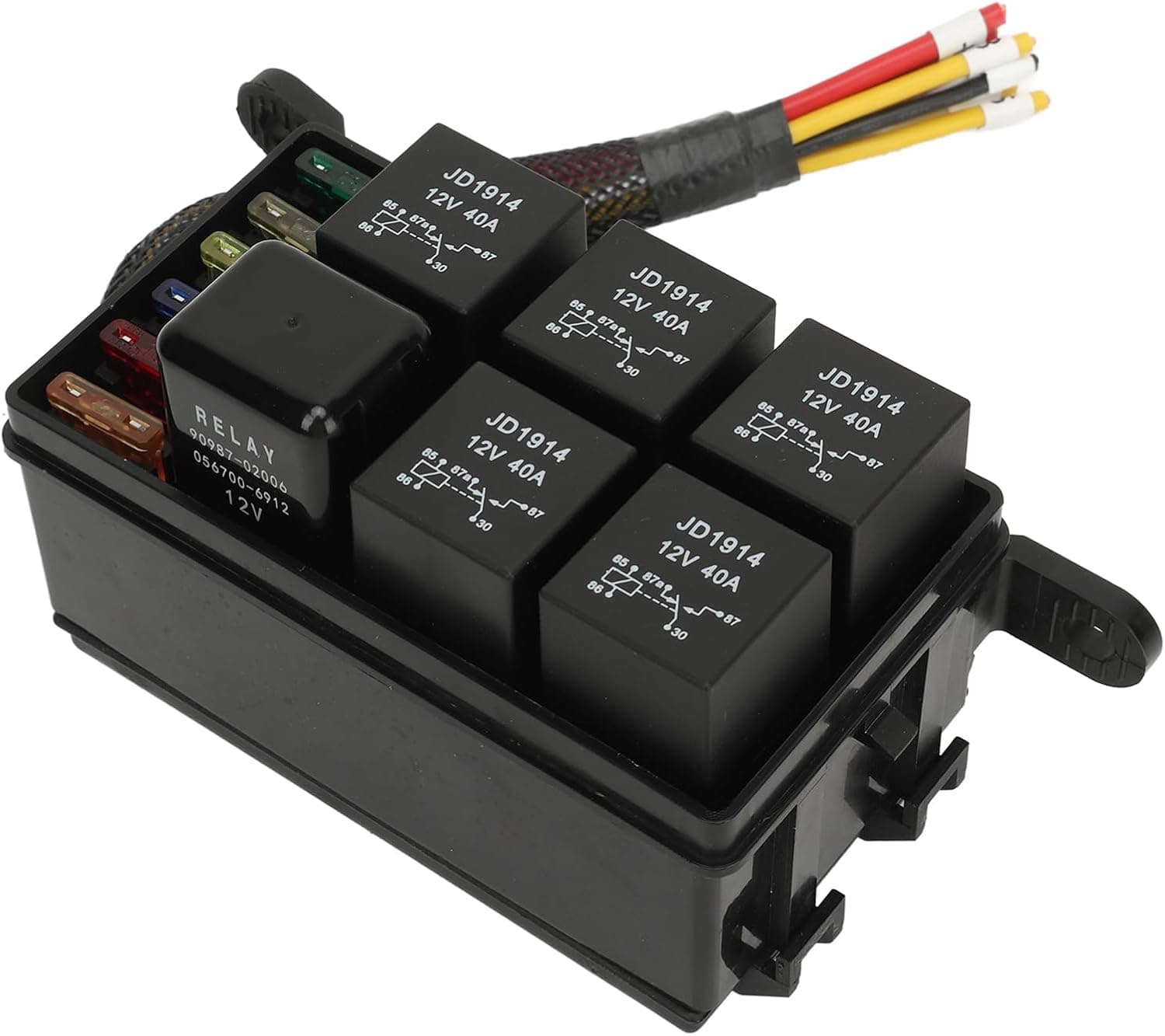 Caja de fusibles Ejoyous 12V impermeable precableada para barco
