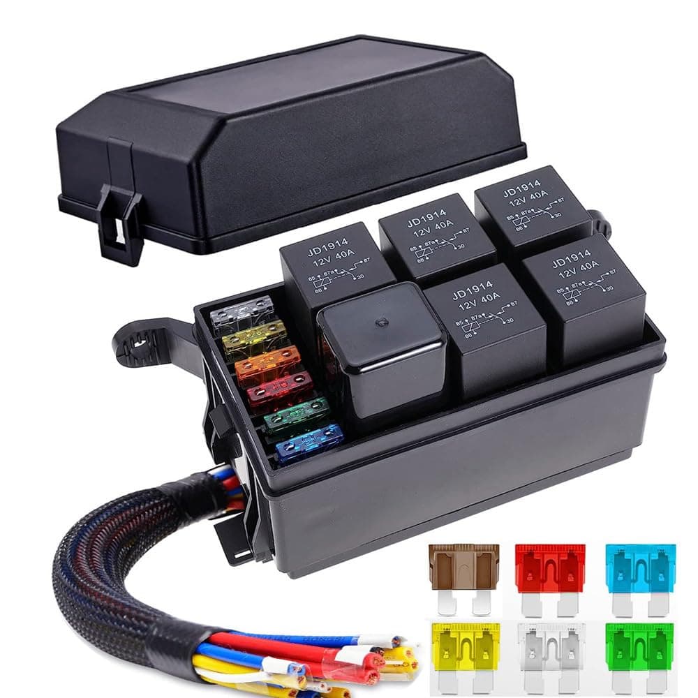 Caja de fusibles Gebildet 12V universal impermeable para barco